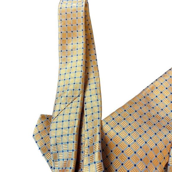 Jos A Bank Joseph Executive Collection Mens 100% Silk Orange Print Necktie Tie - Picture 5 of 16